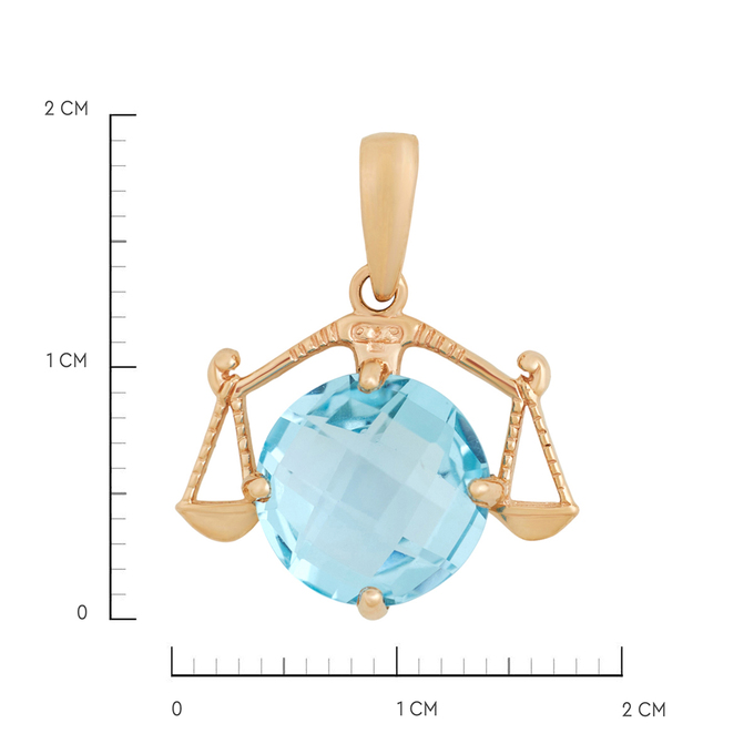 Подвеска из золота 585 пробы c топазом, Л 1116 4133 за 18560