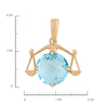 Подвеска из золота 585 пробы c топазом