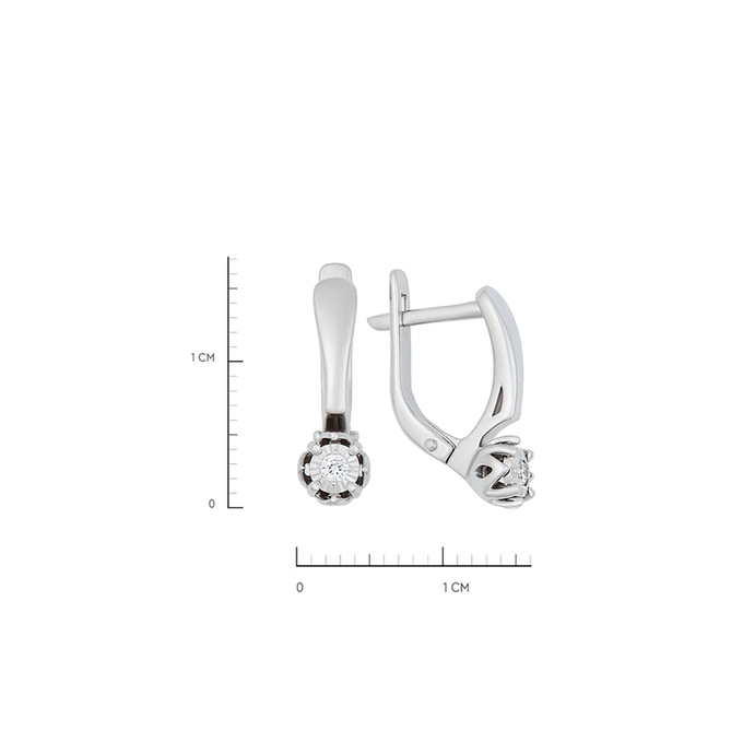 Серьги из золота 585 пробы c бриллиантами, К 0000 5191 за 42500
