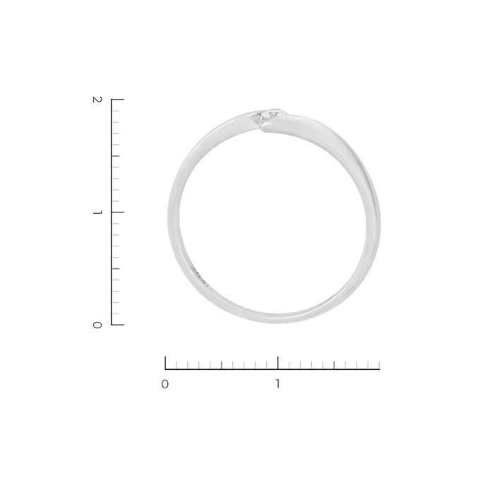 Кольцо из золота 585 пробы c 1 бриллиантом