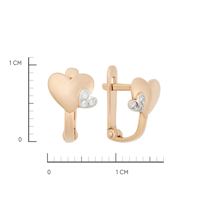 Серьги из золота 585 пробы c фианитами, К 0000 4359 за 13600