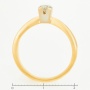 Кольцо из комбинированного золота 750 пробы c 1 бриллиантом Л29118713 фото 3