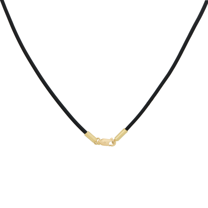 Колье из золота 750 пробы c сапфирами, бриллиантами и каучуком, Л 0808 6917 за 97200