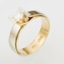 Кольцо из комбинированного золота 585 пробы c 3 бриллиантами Л33071551 фото 1