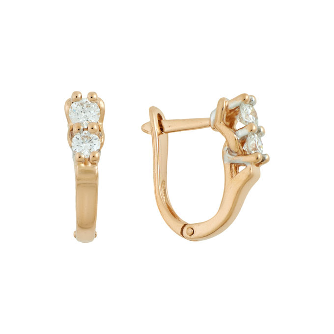 Серьги из золота 585 пробы c бриллиантами, Ц О007 2046 за 52720