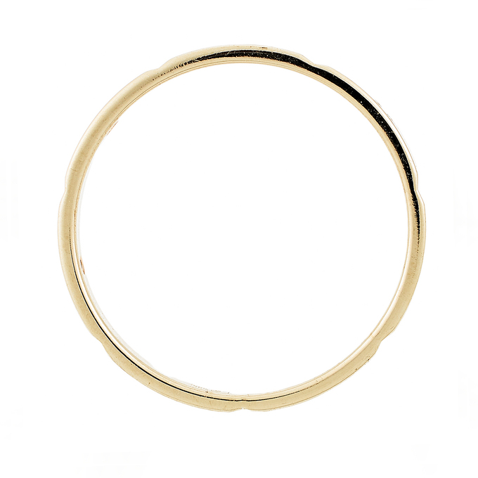 Кольцо из комбинированного золота 585 пробы c 5 бриллиантами