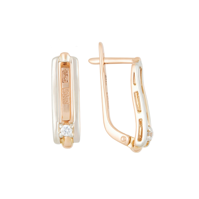 Серьги из золота 585 пробы c фианитами, Л 0616 5265 за 29840