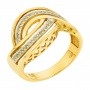Кольцо из желтого золота 500 пробы c 34 бриллиантами Л28083258 фото 1