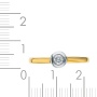 Кольцо из комбинированного золота 750 пробы c 1 бриллиантом 092502 фото 3