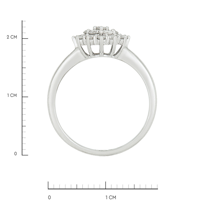 Кольцо из золота 585 пробы c бриллиантами, Л 2811 5907 за 38200