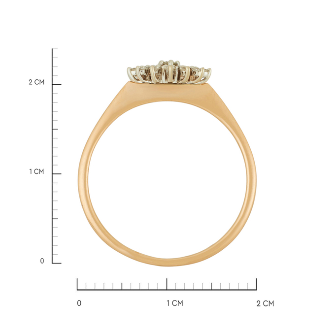 Кольцо из золота 585 пробы c бриллиантами, Л 3507 1991 за 30320