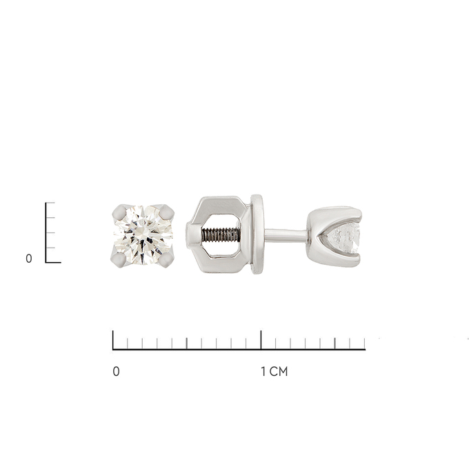 Пусеты из золота 585 пробы c бриллиантами, Л 2810 5488 за 162000