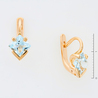 Серьги из золота 585 пробы c 2 топазами
