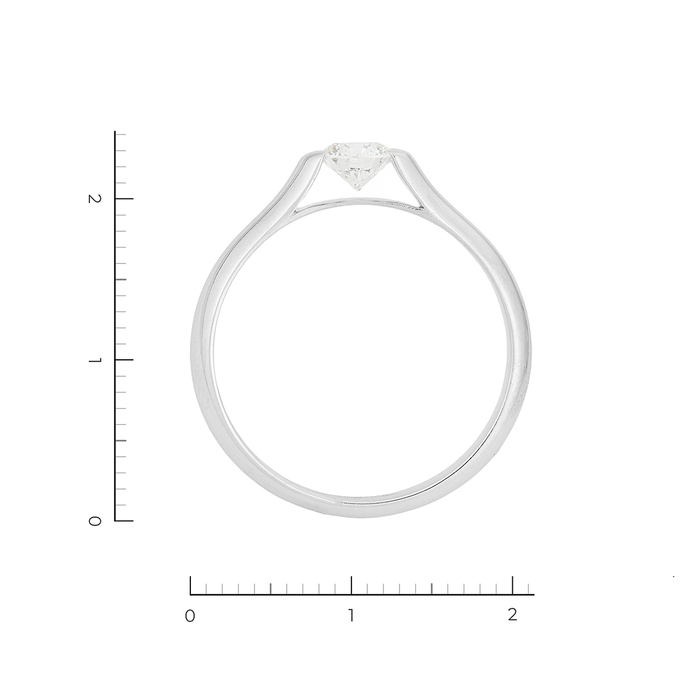 Кольцо из белого золота 750 пробы c 1 бриллиантом, Л 2809 0783 за 199430