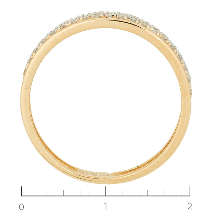 Кольцо из желтого золота 585 пробы c 40 бриллиантами, Л 4306 0338 за 10430