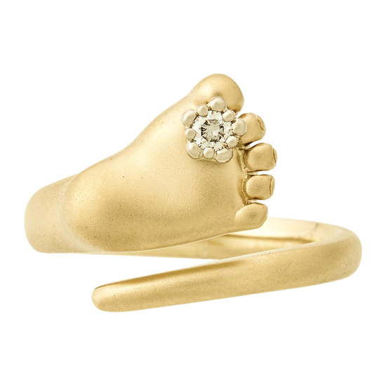 Кольцо из желтого золота 585 пробы c 1 бриллиантом, Л47092194 за 41650