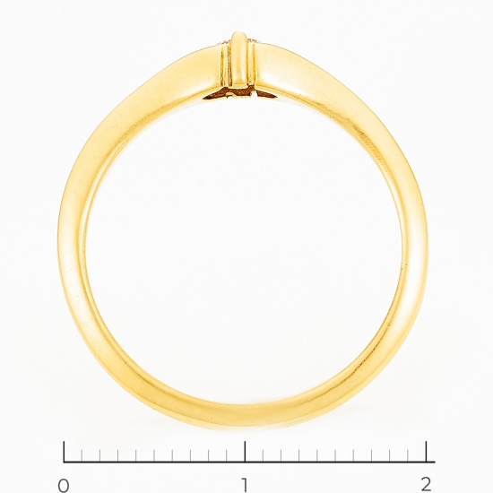Кольцо из желтого золота 750 пробы c 1 бриллиантом, Л09102242 за 13455