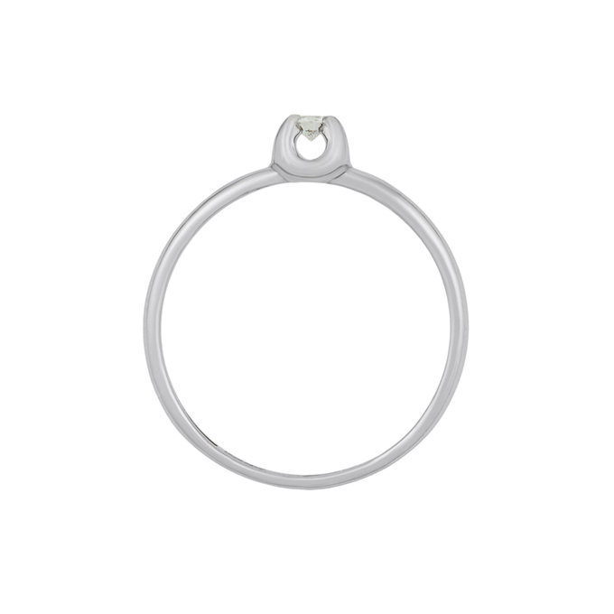 Кольцо из золота 585 пробы c бриллиантом, Л 7303 4782 за 17520