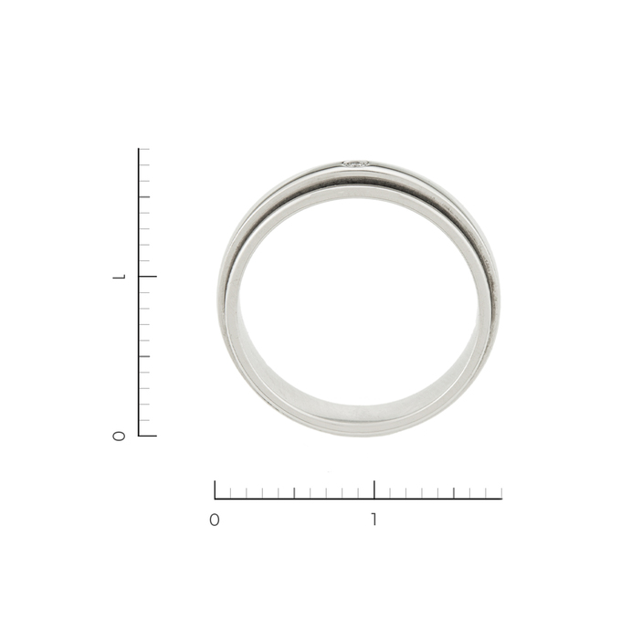 Кольцо из белого золота 750 пробы c 1 бриллиантом, Л 2808 3352 за 90000