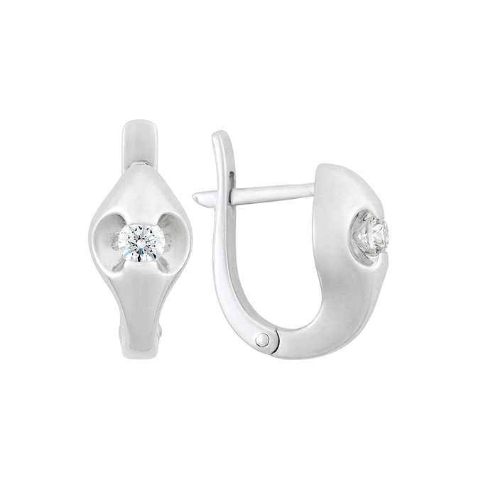 Серьги из золота 585 пробы c бриллиантами, Л 7502 9232 за 78720