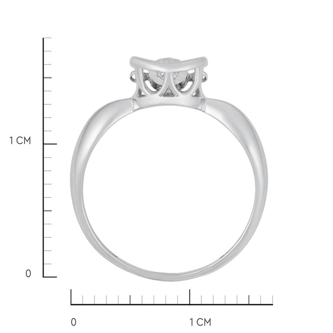 Кольцо из золота 585 пробы c бриллиантом, Л 6002 0791 за 23120