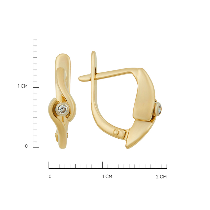 Серьги из золота 750 пробы c бриллиантами, Л 0911 2880 за 59520