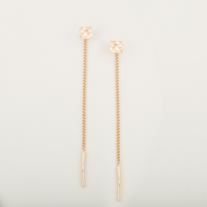 Серьги из красного золота 585 пробы