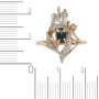 Кольцо из комбинированного золота 585 пробы c 8 бриллиантами и 1 сапфиром 101093 фото 3