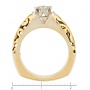 Кольцо из комбинированного золота 750 пробы c 1 бриллиантом Л47057284 фото 4