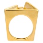 Кольцо из желтого золота 750 пробы c 1 бриллиантом Л08045458 фото 3