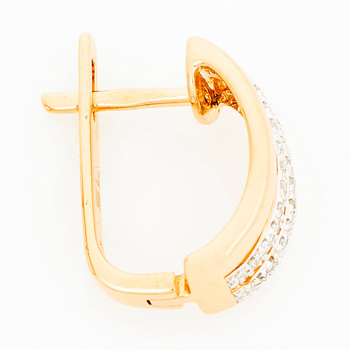 Серьги из золота 585 пробы c бриллиантами, Ц О007 2590 за 43200