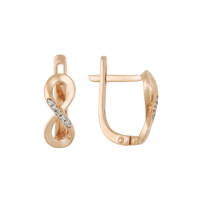 Серьги из золота 585 пробы c бриллиантами, Л 1116 0447 за 17520