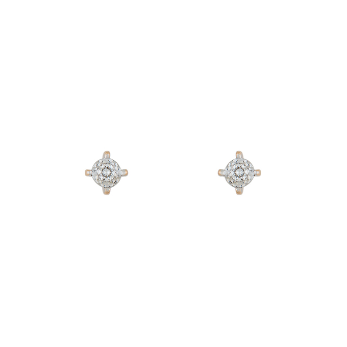 Серьги из золота 585 пробы c бриллиантами, Л 6302 3885 за 11120