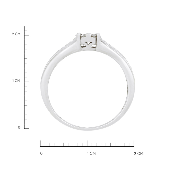 Кольцо из золота 585 пробы c бриллиантами