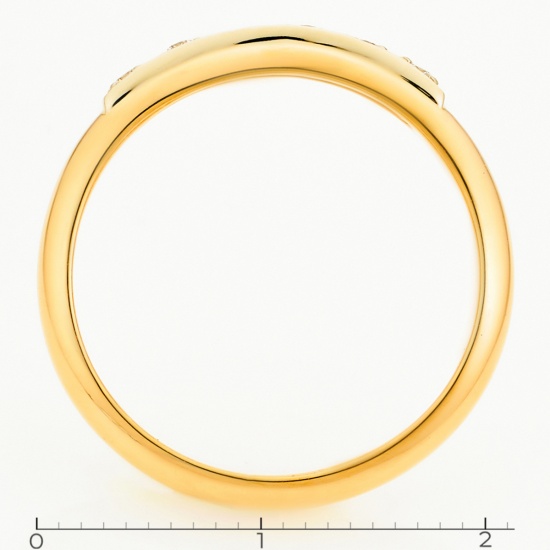 Кольцо из комбинированного золота 585 пробы c 6 бриллиантами, Л62013232 за 16000