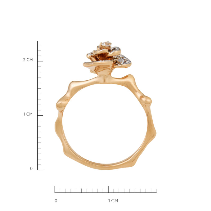 Кольцо из золота 585 пробы c бриллиантами, Л 7601 3122 за 32000