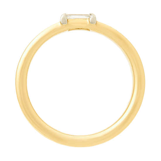 Кольцо из комбинированного золота 750 пробы c 2 бриллиантами, Л36061045 за 119000