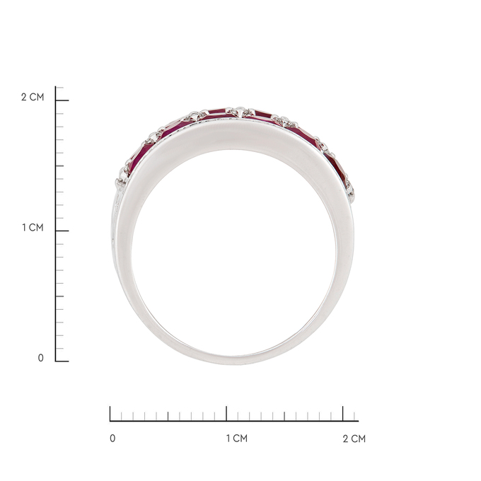 Кольцо из золота 750 пробы c рубинами и бриллиантами, Л 2812 3992 за 125000