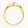 Кольцо из желтого золота 750 пробы c 1 бриллиантом Л29104101 фото 3