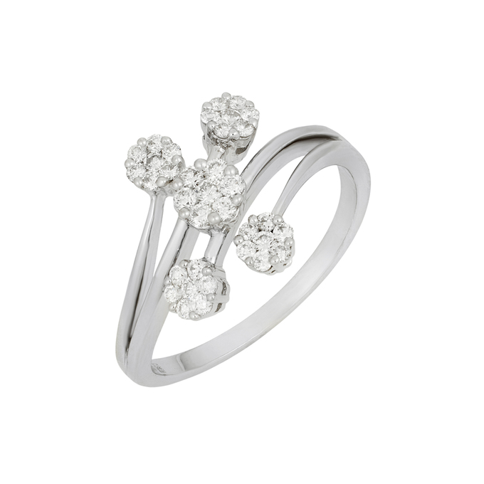 Кольцо из золота 585 пробы c бриллиантами, Л 3706 6703 за 64720