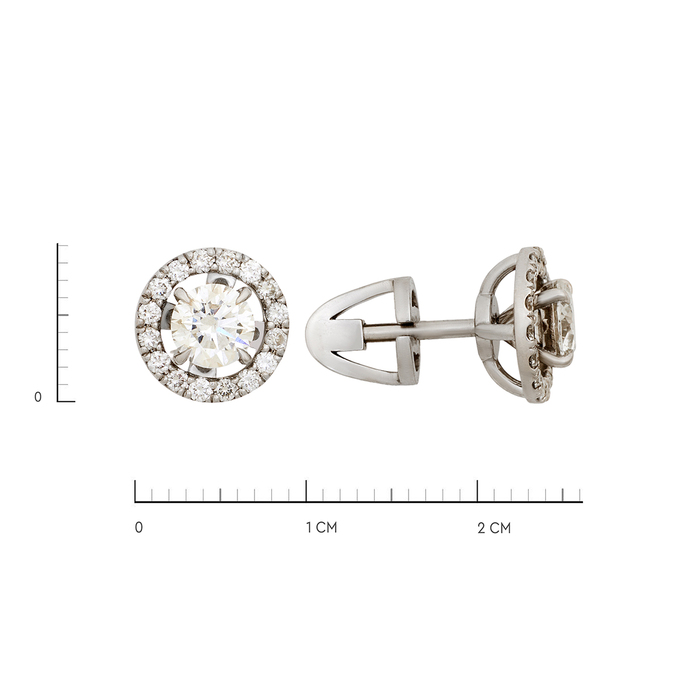 Серьги из золота 585 пробы c бриллиантами, Ц О007 1499 за 304000