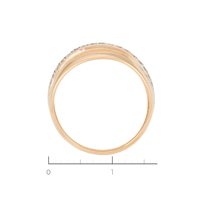 Кольцо из золота 585 пробы c 25 фианитами, Л 4507 1750 за 13760