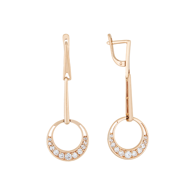 Серьги из золота 585 пробы c фианитами, Л 3506 7767 за 69280