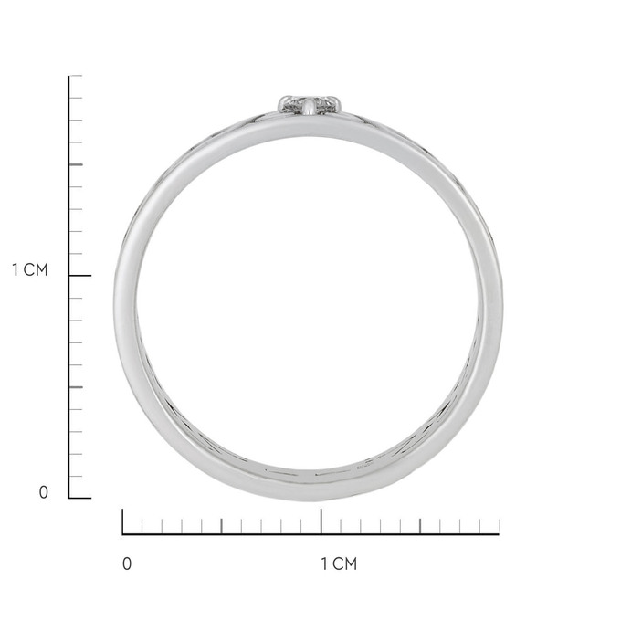 Кольцо из золота 585 пробы c бриллиантом и эмалью