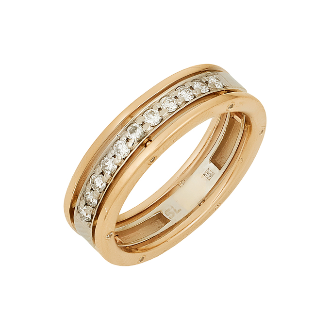 Кольцо из золота 585 пробы c бриллиантами