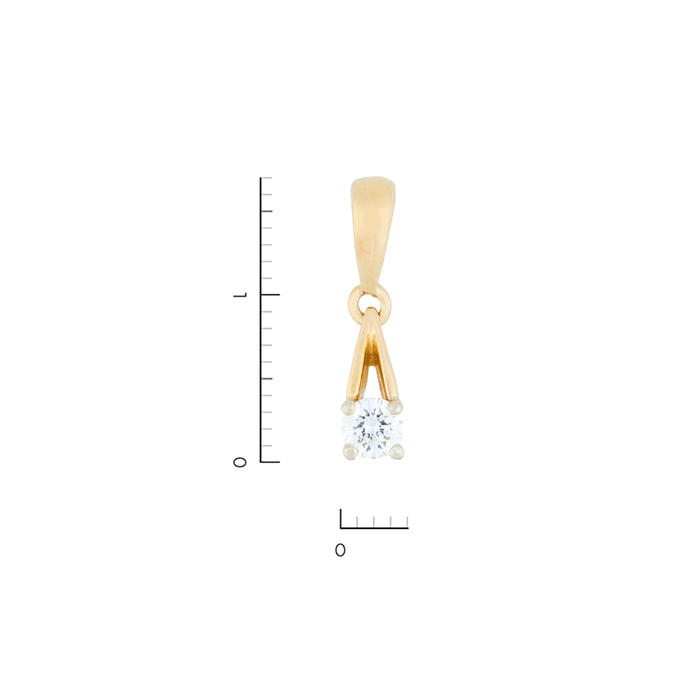 Подвеска из золота 750 пробы c 1 бриллиантом, Л 4708 3801 за 37200