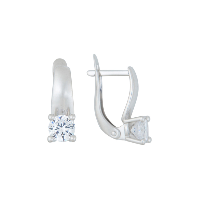 Серьги из золота 585 пробы c фианитами, Л 3208 8530 за 18080
