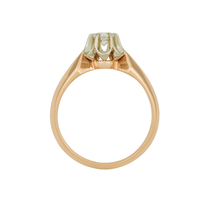 Кольцо из золота 583 пробы c бриллиантом, Л 4710 3157 за 45450