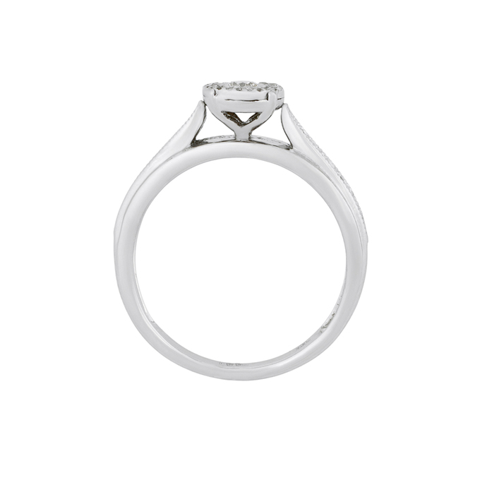 Кольцо из золота 585 пробы c бриллиантами