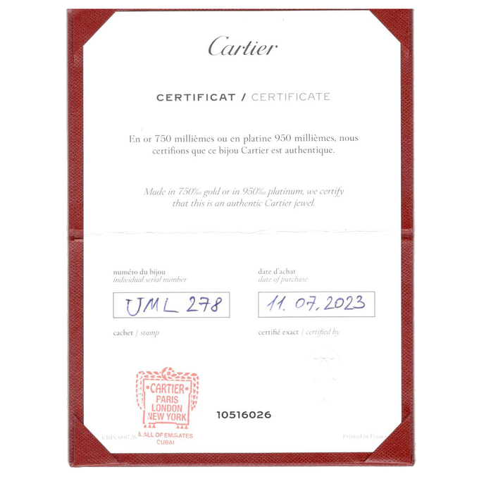 Кольцо Cartier, Л 2809 6634 за 170000